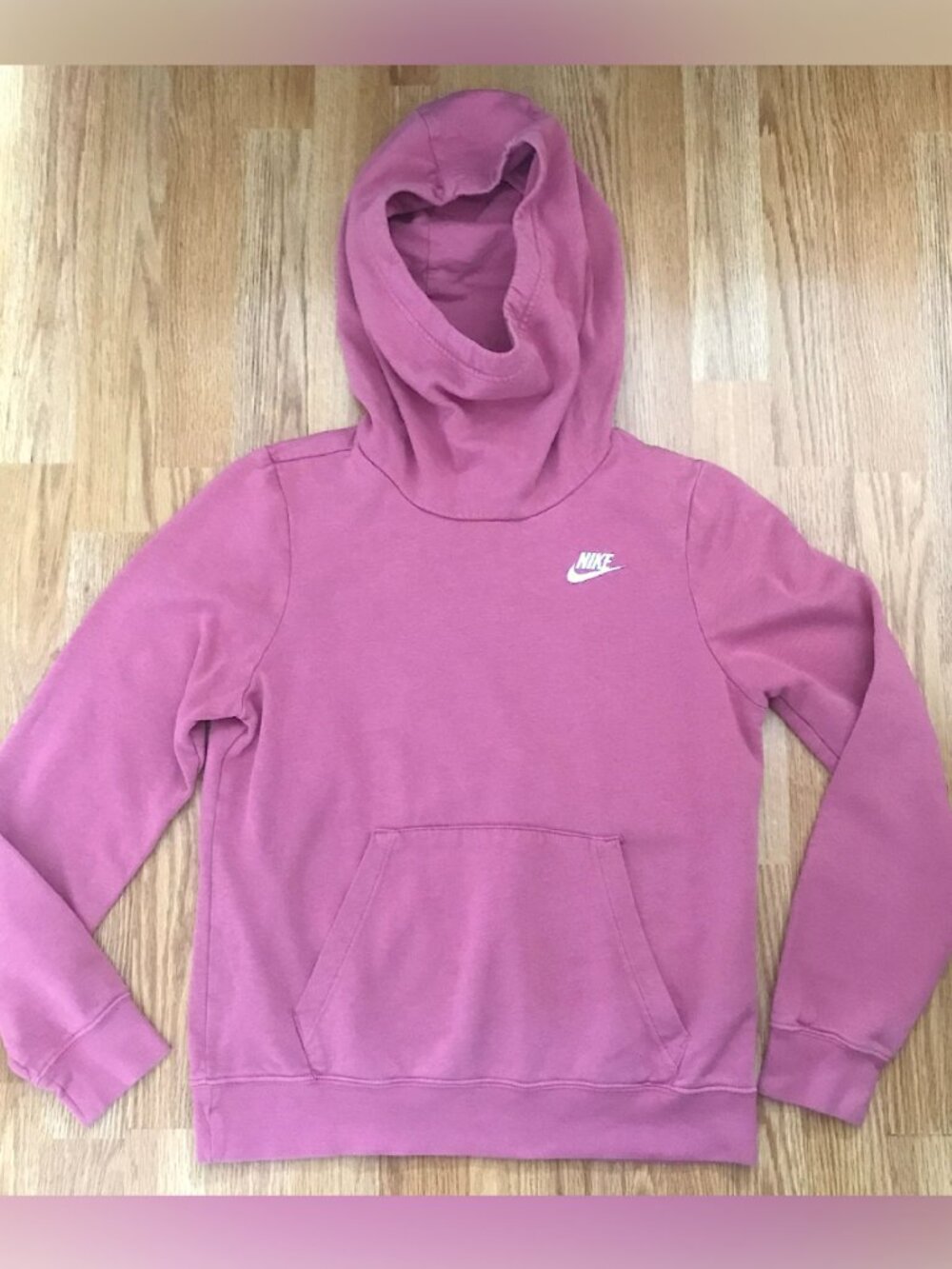 Nike Funnel Neck Hoodie in Rose Pink S